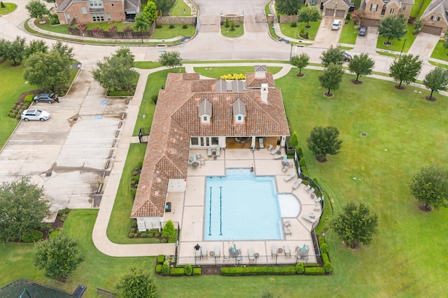 13207 Parkway Meadows Dr, Houston, TX 77077 - aerial view of property and surrounding area featuring a pool