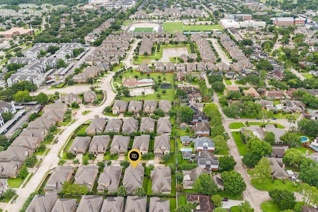 13207 Parkway Meadows Dr, Houston, TX 77077 - aerial view of property's location featuring nearby suburban area