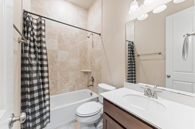 13207 Parkway Meadows Dr, Houston, TX 77077 - full bathroom featuring shower / bath combination with curtain and vanity