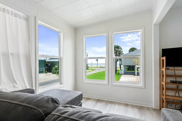 106 E Madison Ave, Port O Connor, TX 77982 - living area with light wood-style floors and a water view