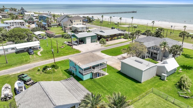 106 E Madison Ave, Port O Connor, TX 77982 - aerial perspective of suburban area with a large body of water