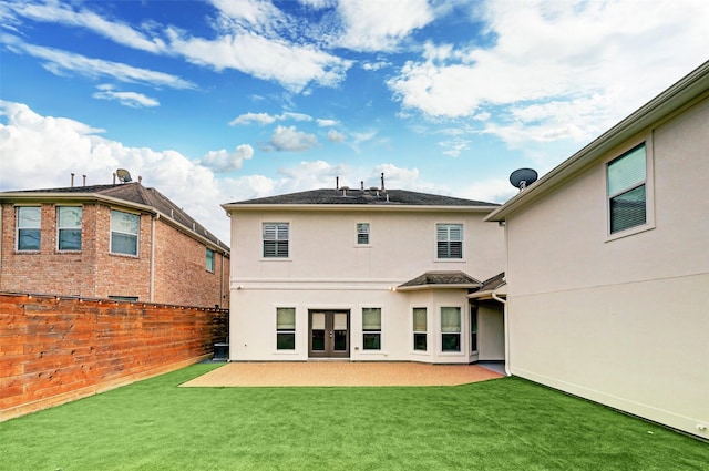 4004 Childress St, Houston, TX 77005 - back of property featuring stucco siding, a patio area, and french doors