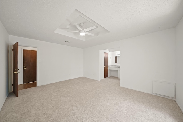2531 Anzalone Dr, Spring, TX 77373 - spare room with light carpet, ceiling fan, and a textured ceiling