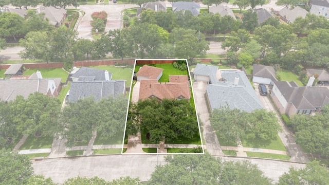 8522 Hillsboro Pl, Sugar Land, TX 77479 - aerial view of residential area featuring property parcel outlined