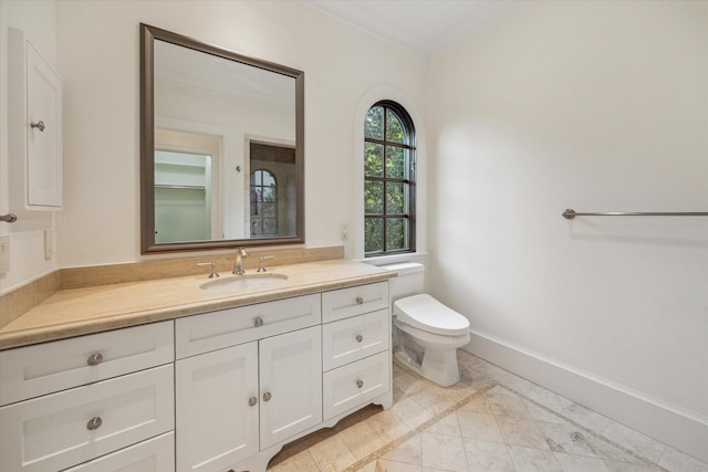 1039 Kirby Dr, Houston, TX 77019 - bathroom with vanity and marble look tile flooring