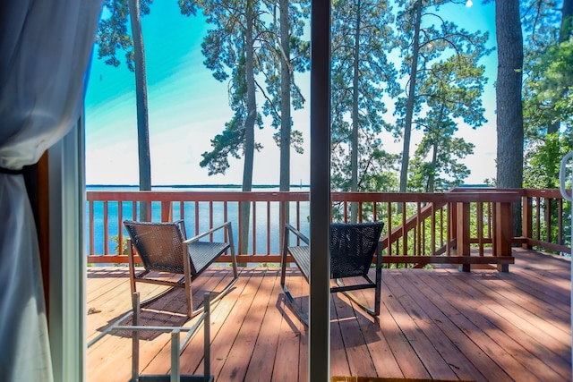 169 N County Road 4945, Etoile, TX 75944 - wooden deck with a water view