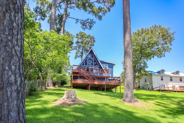 169 N County Road 4945, Etoile, TX 75944 - rear view of property with a deck