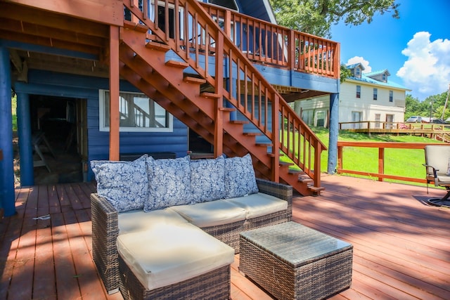 169 N County Road 4945, Etoile, TX 75944 - deck featuring stairway