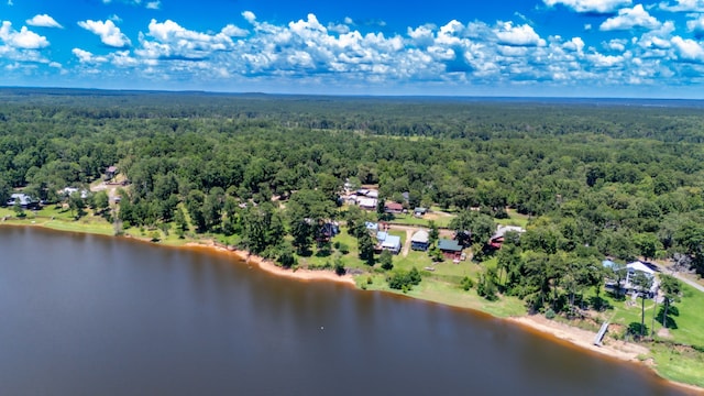 169 N County Road 4945, Etoile, TX 75944 - drone / aerial view of a heavily wooded area and a large body of water