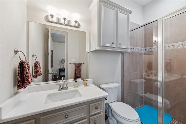 9603 Stonebridge Pl, Tomball, TX 77375 - bathroom featuring vanity and a shower stall
