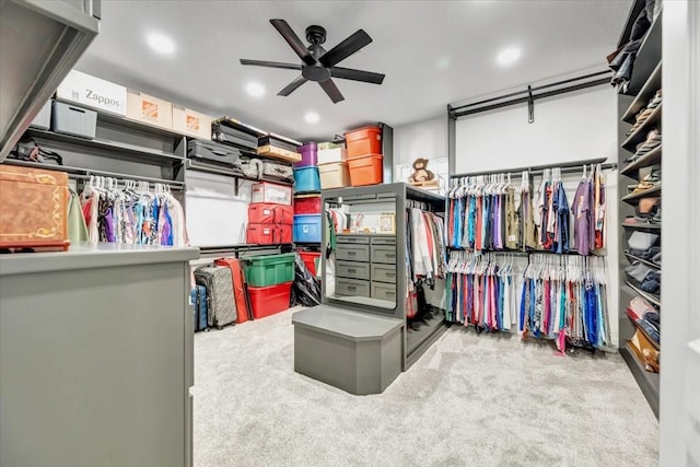 40 Windsong Ln, Friendswood, TX 77546 - spacious closet with a ceiling fan and carpet