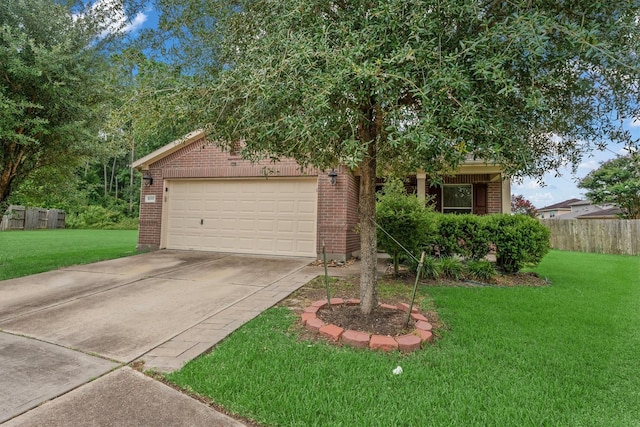 16307 Melody View Ct, Cypress, TX 77429 - obstructed view of property featuring brick siding, driveway, and an attached garage