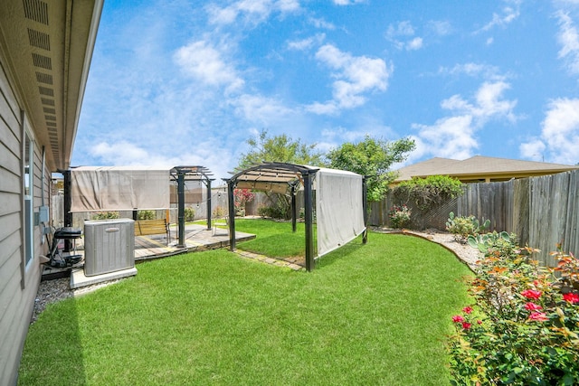 28961 San Bernard River Loop, Spring, TX 77386 - fenced backyard featuring a pergola and a patio