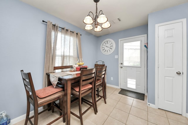 28961 San Bernard River Loop, Spring, TX 77386 - dining space featuring a chandelier, plenty of natural light, and light tile patterned flooring