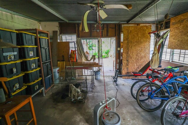 313 E Tidwell Rd, Houston, TX 77022 - garage with ceiling fan