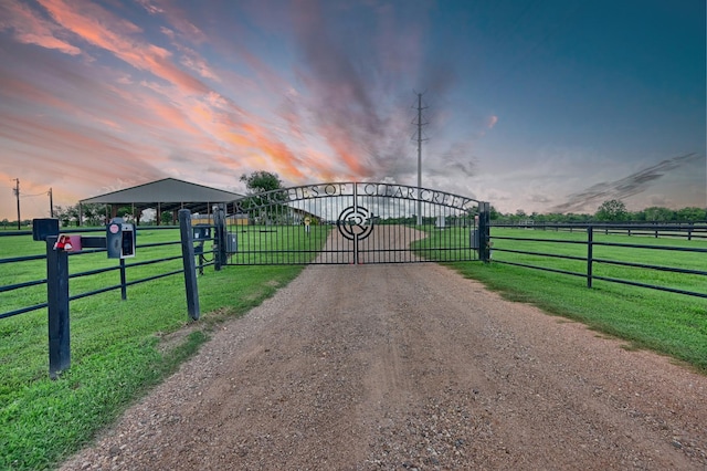 39577 Mesquite Dr, Hempstead, TX 77445 - gate featuring a rural view