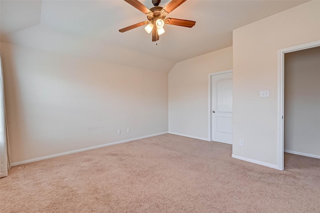 3306 Coopers Ridge Way, Houston, TX 77084 - spare room featuring carpet floors, lofted ceiling, and ceiling fan