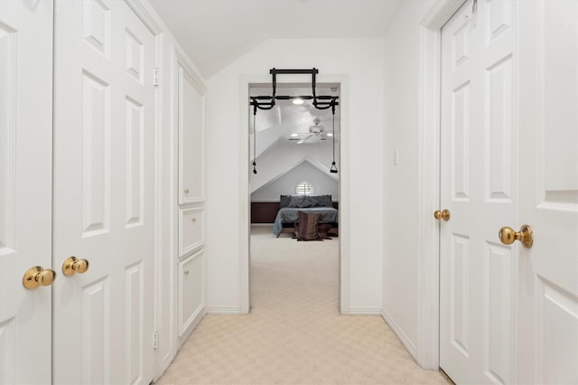 15 S Lakemist Harbour Pl, The Woodlands, TX 77381 - hall featuring light colored carpet and lofted ceiling