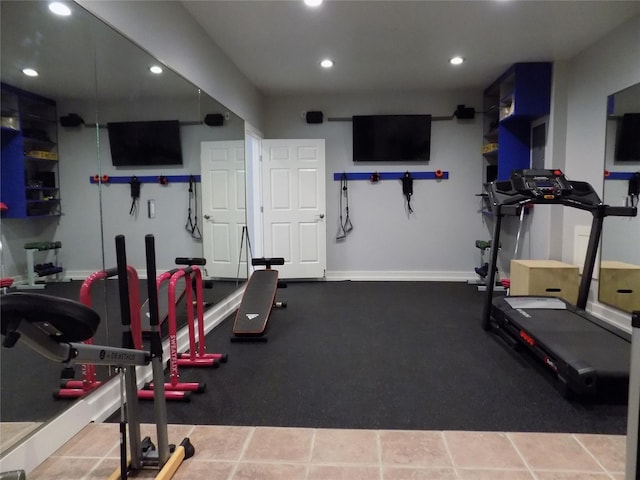 12636 Briar Patch Rd, Houston, TX 77077 - exercise room with recessed lighting