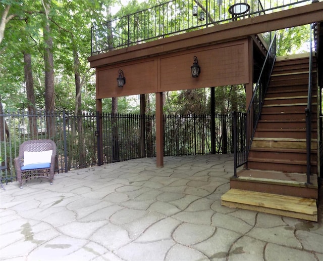 12636 Briar Patch Rd, Houston, TX 77077 - view of patio / terrace with stairs