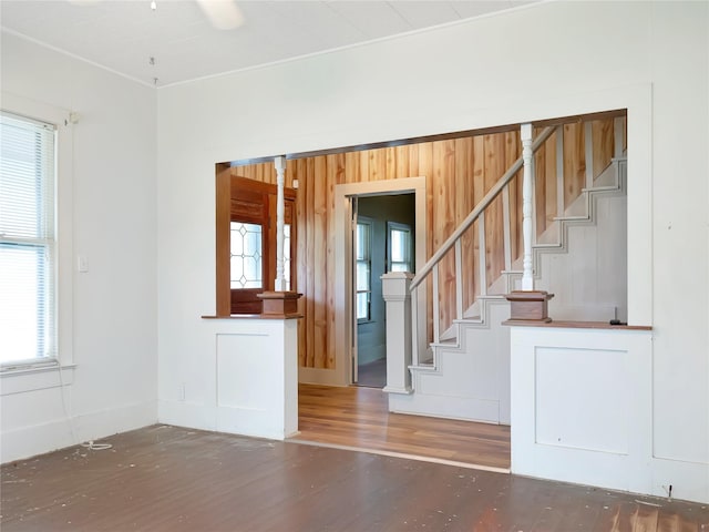 1233 Eagle Lake Rd, Sealy, TX 77474 - stairs featuring wood finished floors and baseboards