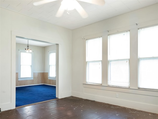 1233 Eagle Lake Rd, Sealy, TX 77474 - unfurnished room featuring hardwood / wood-style floors and a ceiling fan