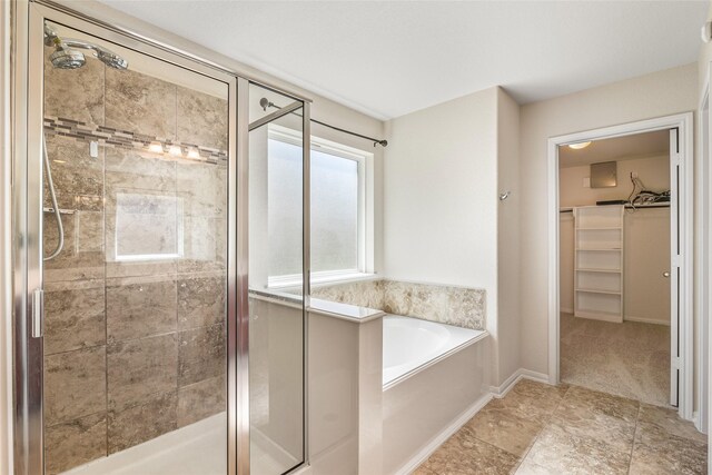 15218 Zenith Glen Ln, Cypress, TX 77429 - full bath with a stall shower, a bath, and a walk in closet