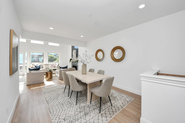 300 Narcissus Rd, Clear Lake Shores, TX 77565 - dining area featuring light wood-style flooring and recessed lighting