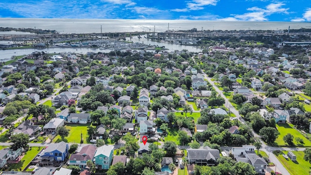 300 Narcissus Rd, Clear Lake Shores, TX 77565 - aerial perspective of suburban area with a large body of water and a notable bridge