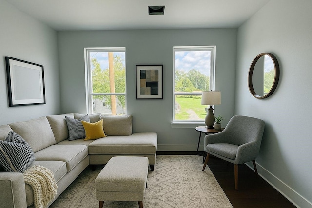 8128 Penrod St, Houston, TX 77028 - living room featuring plenty of natural light and wood finished floors