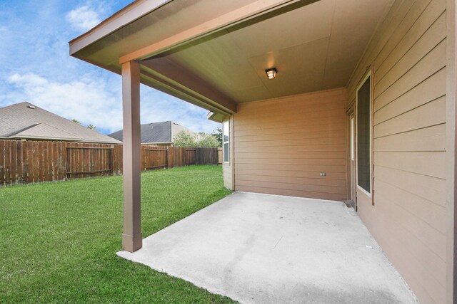 18614 Magnolia Dell Dr, Cypress, TX 77433 - fenced backyard with a patio area