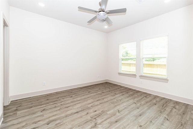 10513 Chesterfield Dr, Houston, TX 77051 - unfurnished room featuring wood finished floors, recessed lighting, and a ceiling fan