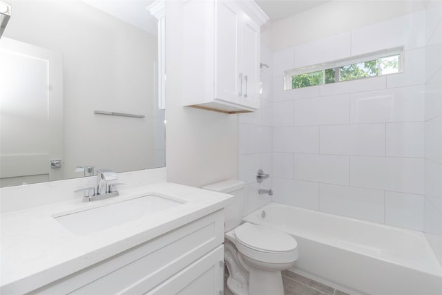 10513 Chesterfield Dr, Houston, TX 77051 - full bathroom featuring vanity, bathing tub / shower combination, and tile patterned floors