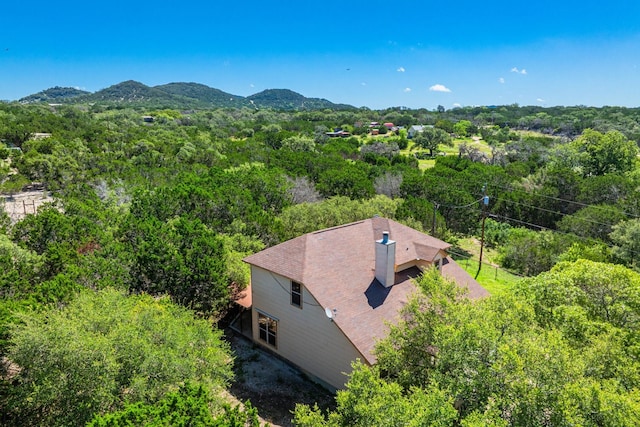 172 Candy Rd, Pipe Creek, TX 78063 - view from above of property featuring a forest and mountains