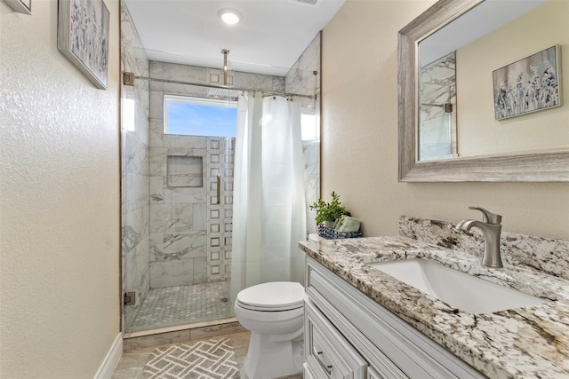 13336 Lake Breeze Ln, Willis, TX 77318 - full bathroom featuring a stall shower and vanity