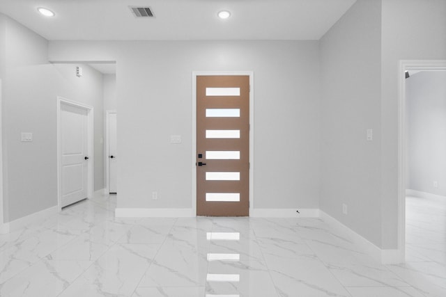 327 Paradise Ln, Montgomery, TX 77356 - foyer entrance featuring recessed lighting and light marble finish flooring