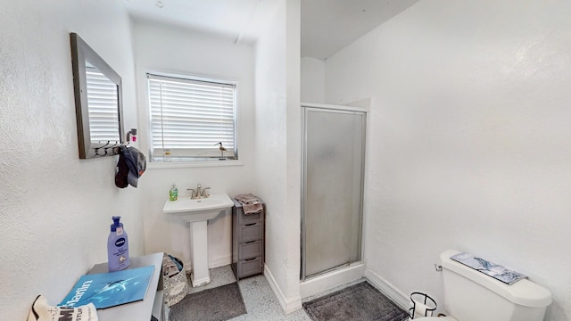 110 Four Master Rd, Freeport, TX 77541 - full bath with a shower stall and speckled floor