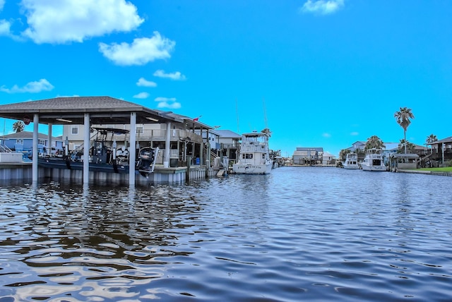 110 Four Master Rd, Freeport, TX 77541 - dock featuring a residential view and a water view