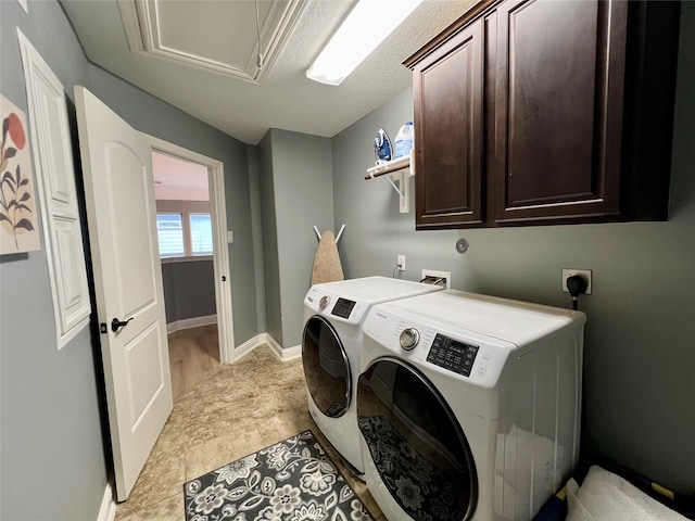 18718 Fairmont Springs Ct, Cypress, TX 77429 - washroom with cabinet space and separate washer and dryer