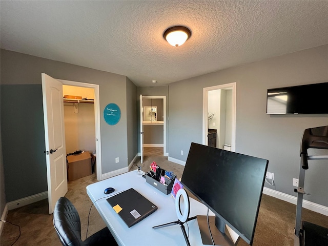18718 Fairmont Springs Ct, Cypress, TX 77429 - office space featuring a textured ceiling and carpet floors
