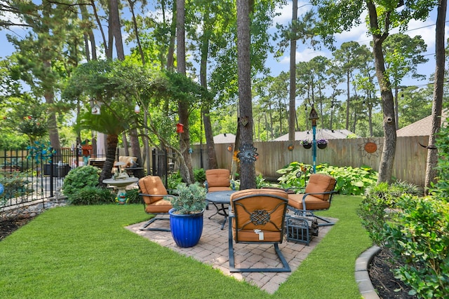 6430 Willow Pine Dr, Spring, TX 77379 - fenced backyard featuring a patio