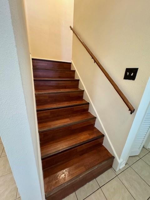 9001 Imogene St Unit A, Houston, TX 77036 - stairs featuring tile patterned flooring