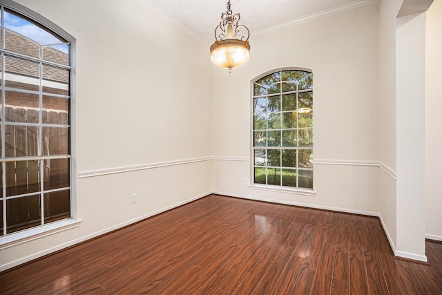 1726 Roaring Springs Ln, Seabrook, TX 77586 - unfurnished room with crown molding and wood finished floors