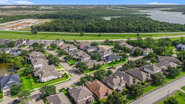 1726 Roaring Springs Ln, Seabrook, TX 77586 - aerial view of property and surrounding area with a nearby body of water and nearby suburban area