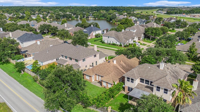 1726 Roaring Springs Ln, Seabrook, TX 77586 - aerial view of residential area featuring a large body of water