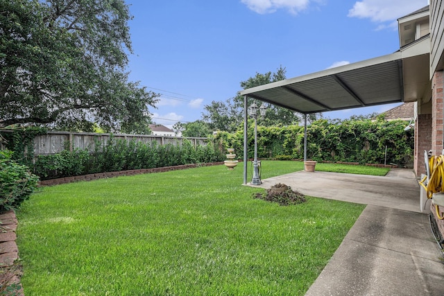 1726 Roaring Springs Ln, Seabrook, TX 77586 - fenced backyard with a patio area