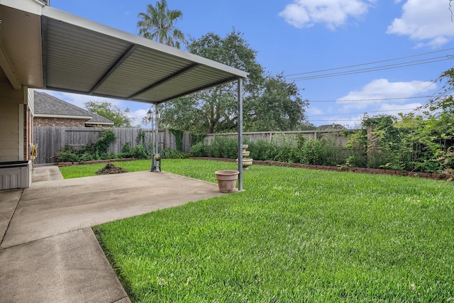 1726 Roaring Springs Ln, Seabrook, TX 77586 - fenced backyard featuring a patio