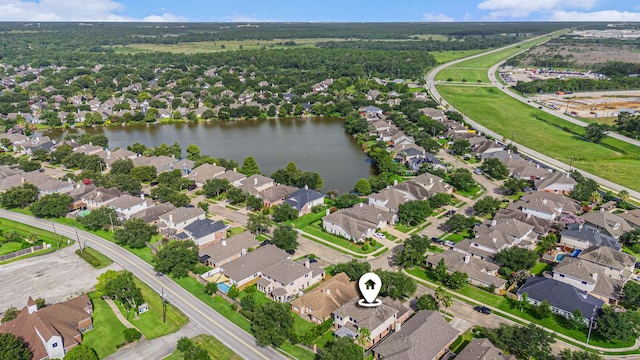 1726 Roaring Springs Ln, Seabrook, TX 77586 - aerial overview of property's location with a large body of water and nearby suburban area