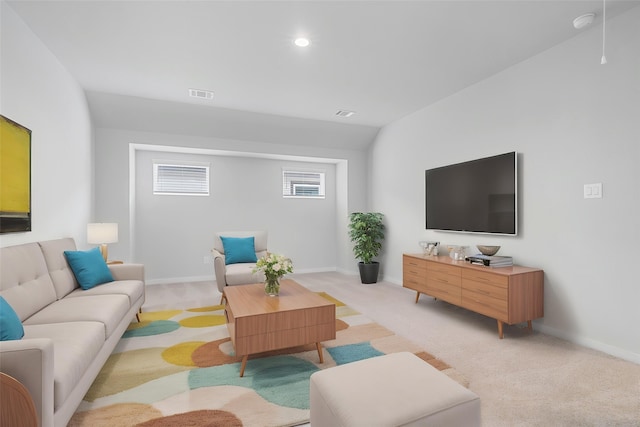 6702 Old Cypress Landing Ln, Humble, TX 77338 - living room featuring light carpet and recessed lighting