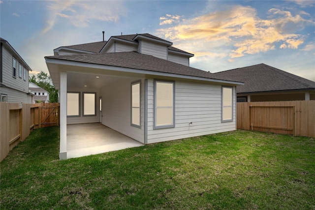 6702 Old Cypress Landing Ln, Humble, TX 77338 - rear view of house featuring a shingled roof, a fenced backyard, and a patio area